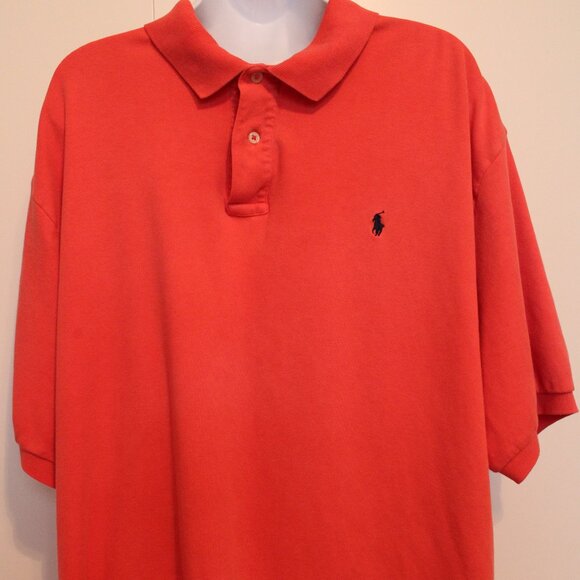 Ralph Lauren Polo Pullover Short-sleeved Shirt, Salmon colored, Men's size XL - Picture 1 of 7